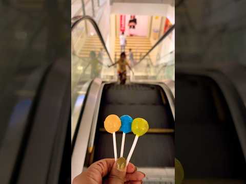 Lollipop Surprise at Escalator ๐ญ๐๐ถ๐ป๐ฅฐ#shorts