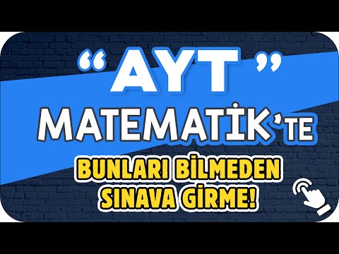 AYT MATEMATİKTE BUNLARI BİLMEDEN SINAVA GİRME 🎯 #YKS2024