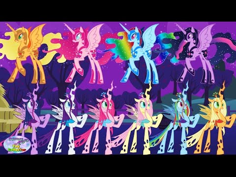 My Little Pony Transforms Mane 6 into Chrysalis Nightmare Moon Surprise Egg and Toy Collector SETC