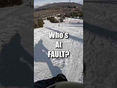 Is the person uphill ALWAYS at fault? #snowboarding #skiing #mountains #adventure #fail #snow #ouch