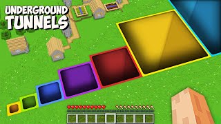 Which UNDERGROUND TUNNEL is BETTER in Minecraft? I found ALL SIZES DEEPEST TUNNELS!