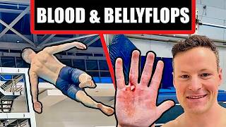 Bloody Hands and Bellyflops! 😱 I tried to lern new Moves! PARKOUR Lifestyle Vlog