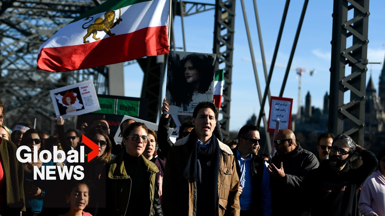 Canadians Join “Human Chain” in Support of Protesters Speaking out Against Iranian Regime