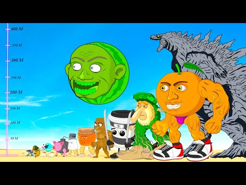 UDINDINDINDUN & Godzilla Vs All Brainrot Anime Animals But They All Normal- This is THE END BRAINROT