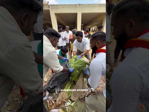 முத்தாலம்மன் கோவிலில் இருக்கும் குப்பைகளையும், தேவையற்ற பொருட்களையும் Dr.TK.பிரபு சுத்தம் செய்தார்.