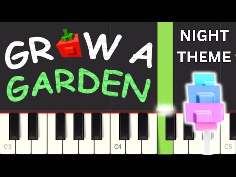 Roblox Grow A Garden - Night Theme - Piano Tutorial - Gymnopédie No. 1