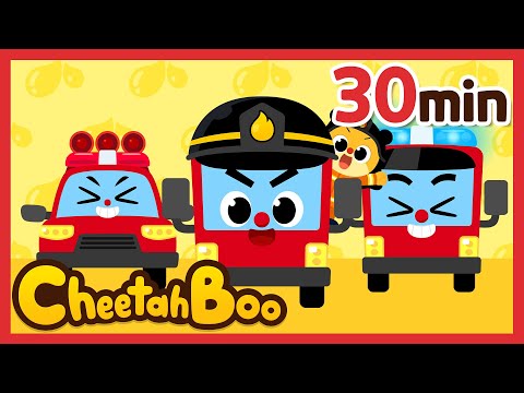 Strong Fire Engines! | Rescue Vehicles song | Nursery rhymes & Kids Song | Cars song | #Cheetahboo