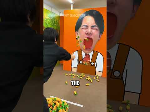 The carrot challenge seemed impossible, but he succeeded. #curiosity