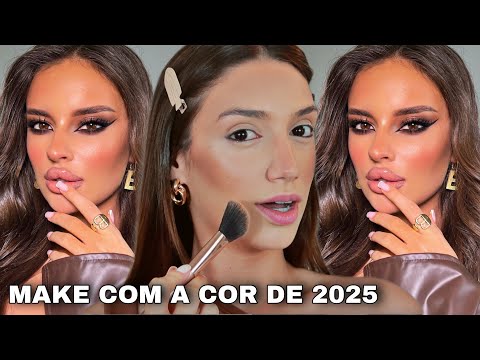 MAKE COM A COR DE 2025 *MOCHA MOUSSE* *PANTONE 2025* MAQUIAGEM COM A COR DO ANO! COMO FAZER