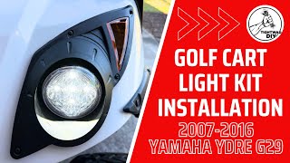 Golf Cart Street Legal Light Kit Install | Yamaha YDRE G29 Golf Cart | Upgrades and Repair