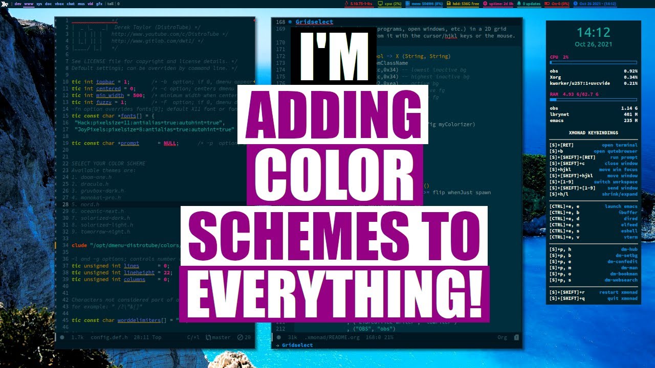 Multiple Color Themes In Dmenu And Other Programs DistroTube
