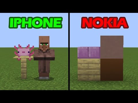 Teléfonos Representados en Minecraft