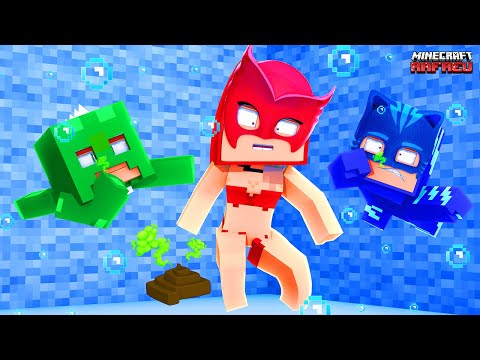 CORUJITA fez COCO na PISCINA dos PJ Masks no Minecraft