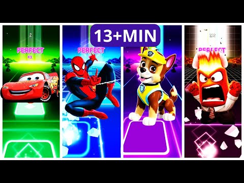 McQueen vs Spider Man vs Paw Patrol Movies vs Inside Out 2 Tiles Hop #11