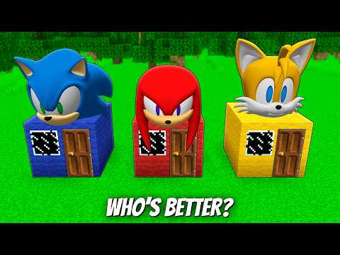 What's INSIDE NEW SONIC HOUSE in Minecraft ! SONIC TAILS vs KNUCKLES !