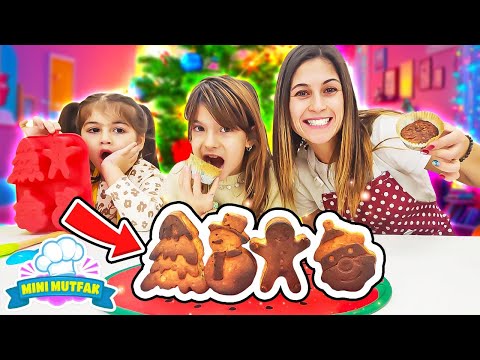 Kız oyunları - Mini Mutfak - Ayşe, Defne ve Zara yılbaşı temalı sağlıklı muffin yapıyor!