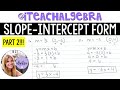 Writing Equations in Slope-Intercept Form