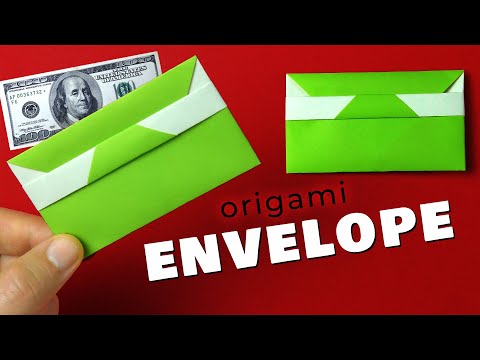 How to make paper envelope for money without glue. Easy origami