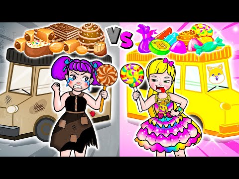 [🐾paper doll🐾] 🍭 Princess Rapunzel’s Sweet Journey: Rich vs Poor in Candyland  - Rapunzel Family