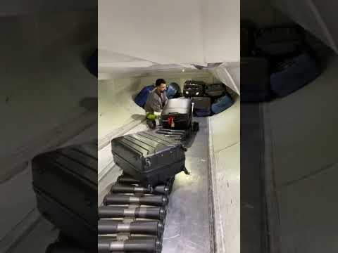 Ever wondered how baggage moves so smoothly inside an aircraft's cargo hold? #airplane #aviation