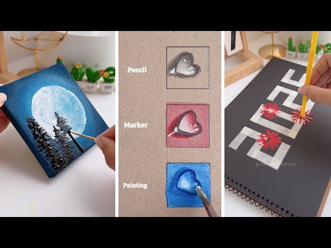 Easy Creative Art Tutorial When You’re Bored | Painting Ideas #drawing