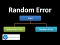 Understanding Random Errors in Experiments