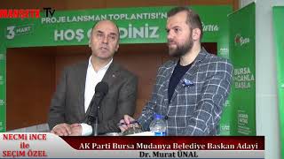  Necmi İnce İle secim özel konuğu Ak Parti Bursa Mudanya Belediye Başkanı Adayı Murat ÜNAL konuk Oldu.