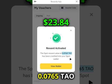 Received 0.0765 TAO on Binance Rewards Hub || How to Check Your Rewards