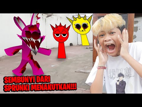 SEMBUNYI DARI SPRUNKI RAKSASA MANYERAMKAN!!! BOCIL HAMPIR DICULIK!!!