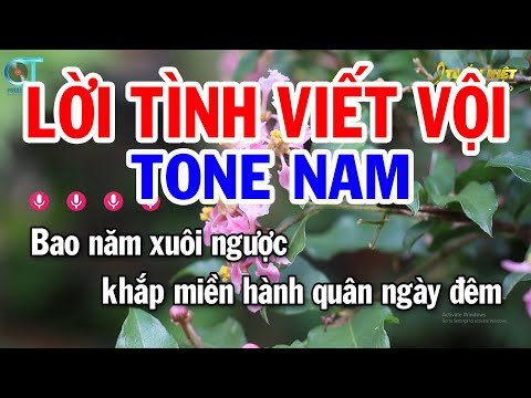 Karaoke Lời Tình Viết Vội Tone Nam || Nhạc Sống Tuấn Kiệt