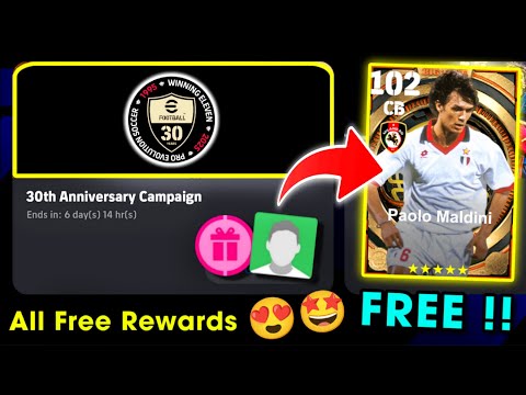 eFootball™ 2025 Official 30th anniversary Campaign Details, All Free Rewards, Free Big Times 🤩🔥