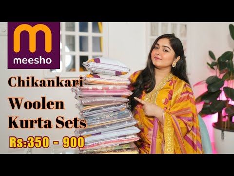 New Meesho Chikankari Kurti, Partywear Kurta Sets, Woolen Kurta Rs:320 Starting Only