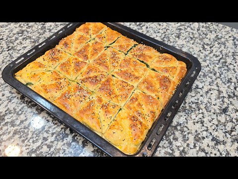 ISPANAKLI BÖREK TARİFİ EL AÇMASI YUFKA BÖREĞİ