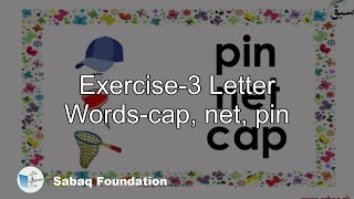 Exercise-3 Letter Words-cap, net, pin
