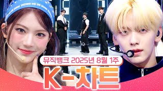 [뮤직뱅크 주간 차트 TOP10] 2025년 8월 1주 『K-차트』순위ㅣ All Stages at Music Bank of KBS Kpop