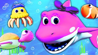 Yellow And Red Shark Finger Family + Hindi Nursery Rhymes For Kids By ABC Hindi