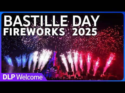 [4K] The Bastille Day Fireworks 2025 - 1500 Drones - Disneyland Paris
