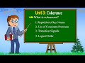 Coherence in Writing Concepts
