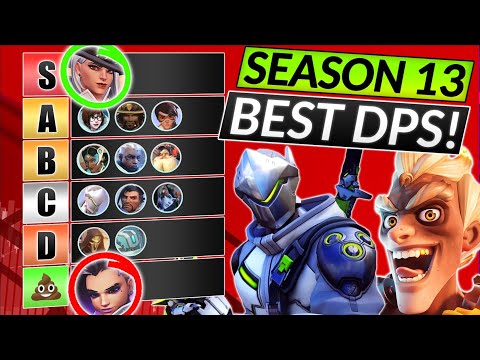 NEW SEASON 13 DPS TIER LIST - BEST and WORST HEROES to RANK UP! - Overwatch 2 Meta Guide