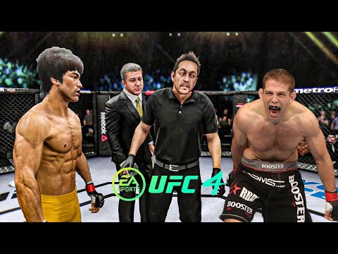 Bruce Lee vs Nik Lentz   EA Sports UFC 4   Epic Fight 🔥🐲