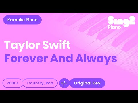 TAYLOR SWIFT “Forever and Always” (Piano backing for your cover/karaoke version)