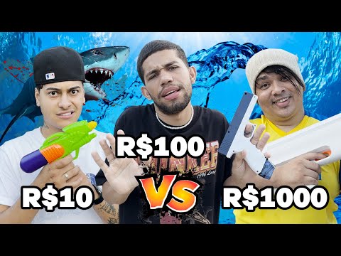 ARM4 DE ÁGUA DE R$10 vs R$100 e R$1000