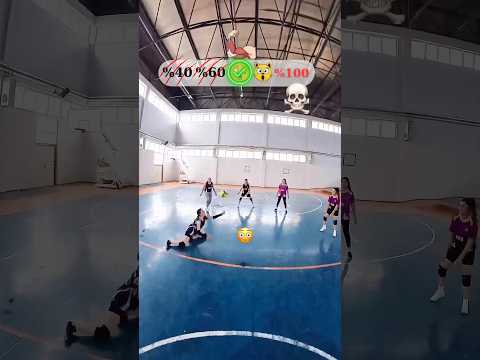 Güç %40 ➜ %100 💥 Smaç + Kuru Kafa 💀 #volleyball #voleybol #shorts #smaç