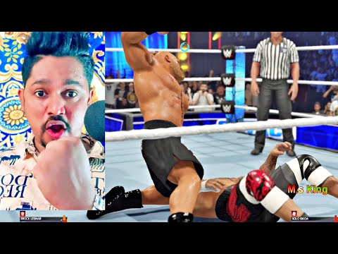 WWE 2K24 | Brock Lesnar vs Solo Sikoa (Full Match) on Smackdown in Hindi Gameplay