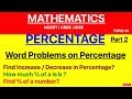 Percentage Calculations and Word Problems