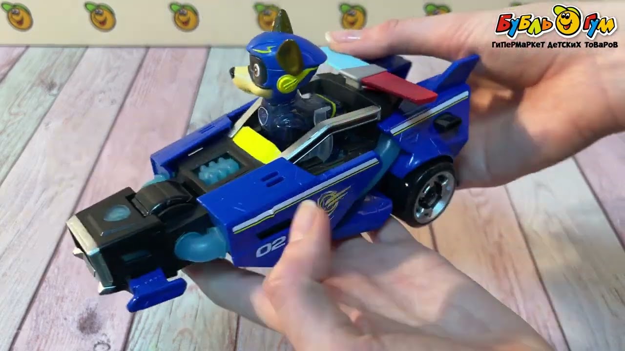 Игровой набор Щенячий патруль Чейз с машинкой  - видео