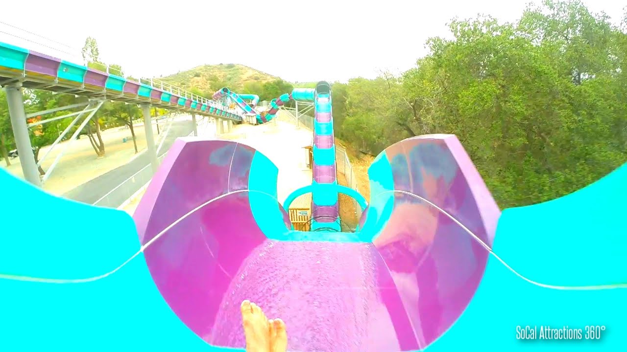 Aqua Rocket Water Coaster (HD POV) - California's First Water Coaster - Raging Waters 2015