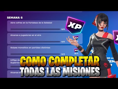 COMO COMPLETAR TODAS LAS MISIONES DE LA SEMANA 6 TEMPORADA 3 CAPITULO 6 FORTNITE