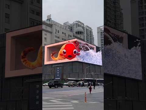 3D billboard With cute ads 😍 #shorts #china
