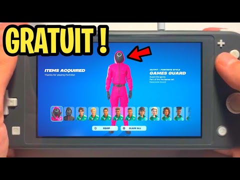 *CODE SECRET* AVOIR TOUT LES SKINS SQUID GAME GRATUITEMENT sur FORTNITE (Glitch Avoir skin gratuit)